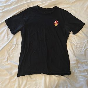 NWOT Black Mushroom Top